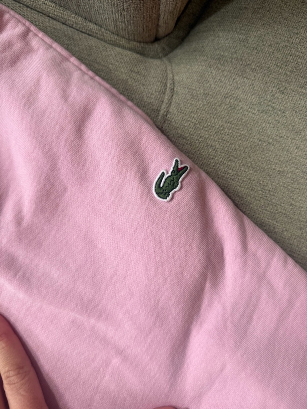 Lacoste Pink Jogger Pants with Embroidered Crocodile - Picture 4 of 8